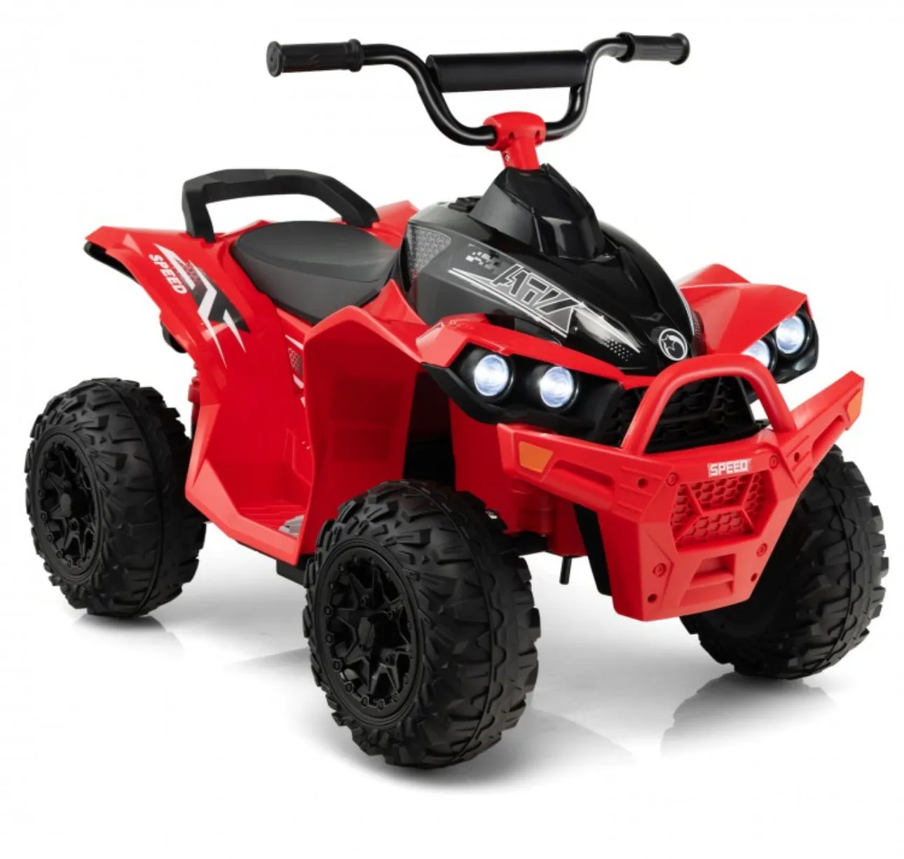 Super Fun 2025 Kids 12V Ride On Car, ATV 1 Seater | Ages 3-8 | Horn | Lights | Music | 4 Wheeler | Upgraded 4 Wheeler