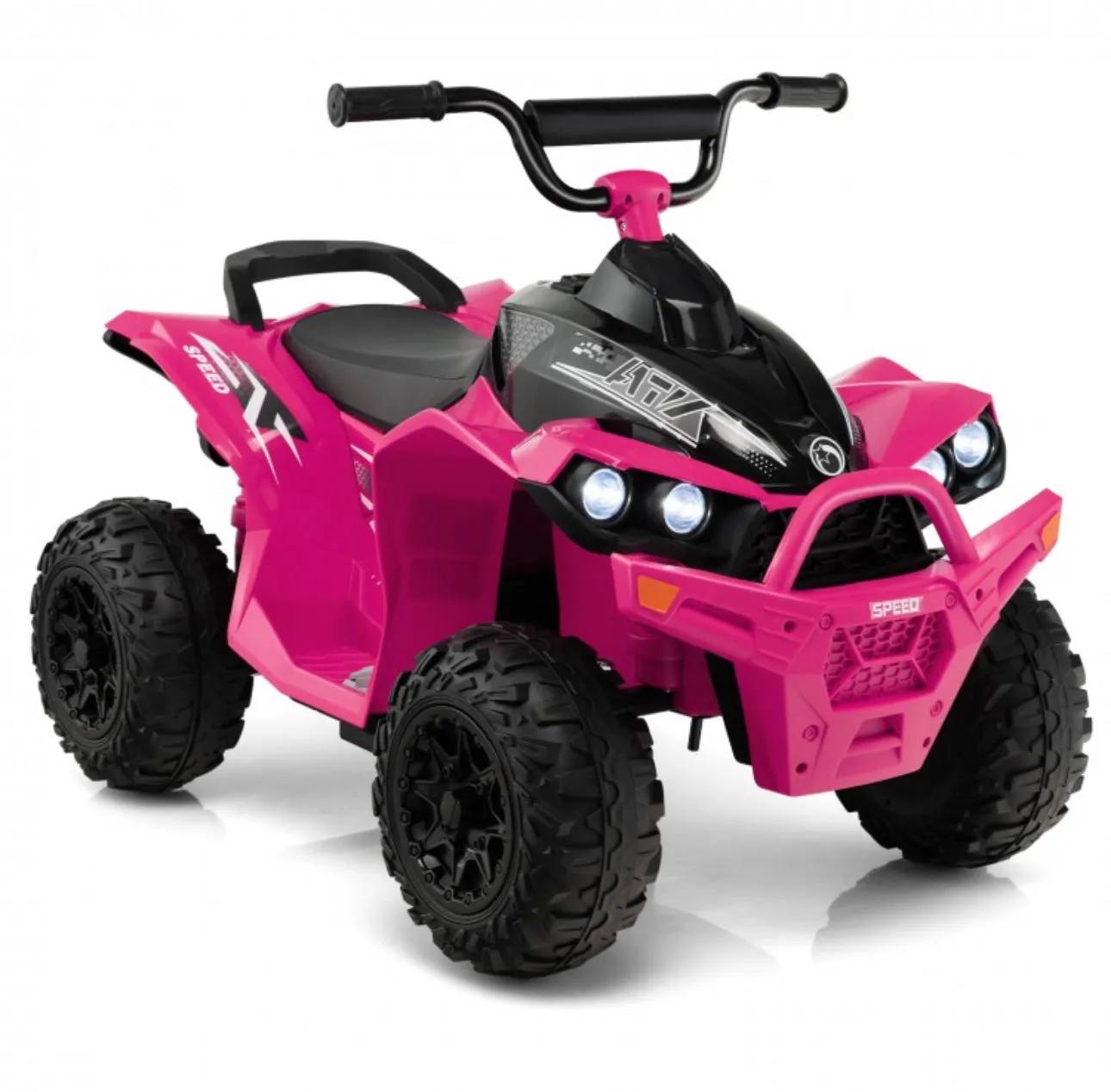 Super Fun 2025 Kids 12V Ride On Car, ATV 1 Seater | Ages 3-8 | Horn | Lights | Music | 4 Wheeler | Upgraded 4 Wheeler