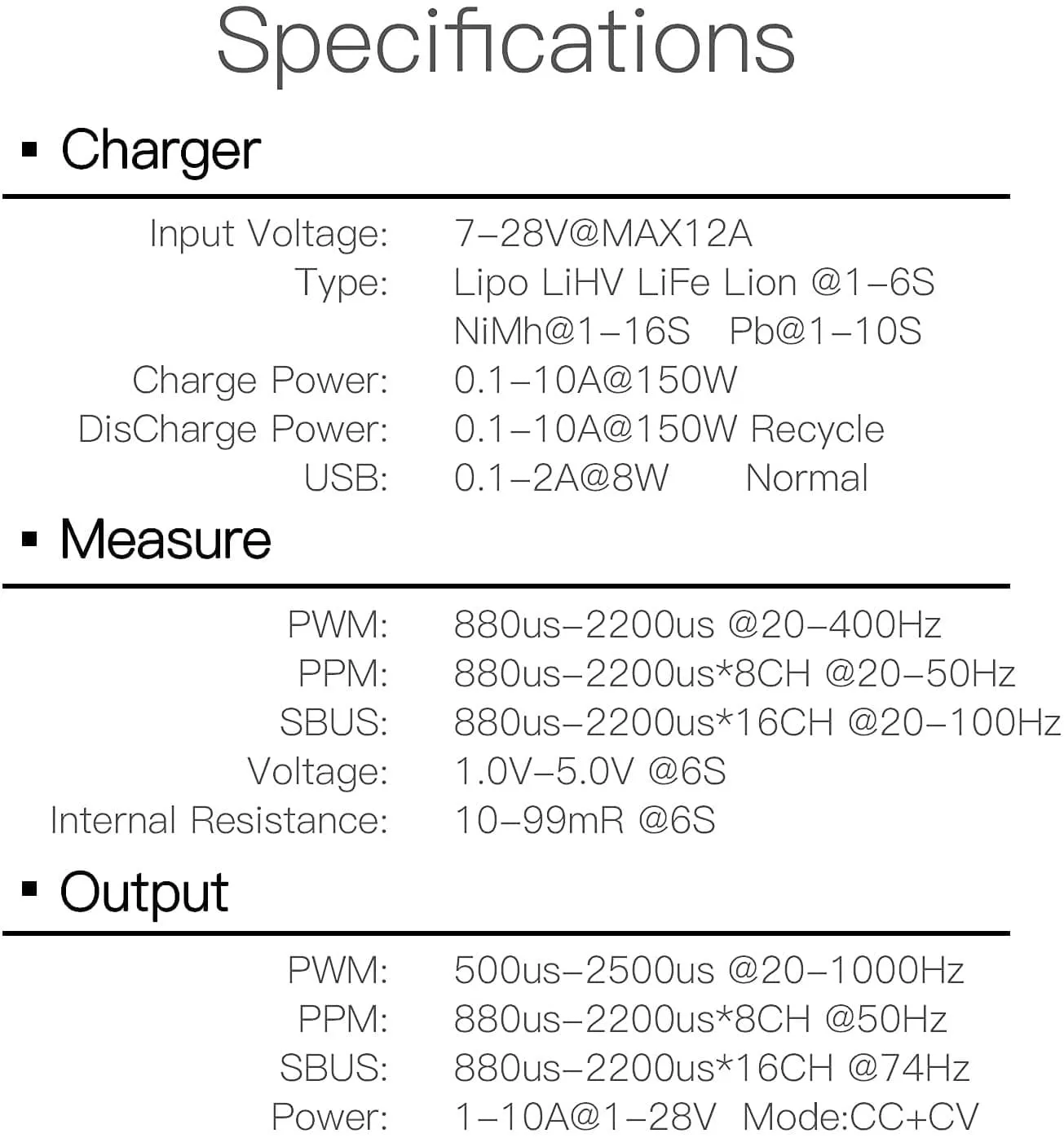 SUPULSE S6 Balance Charger Discharger for 1S-6S LiPo Battery NiMH/NiCD/Li-PO/Li-Fe/Pb