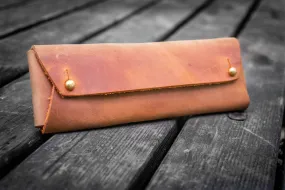 The Student Leather Pencil Case - Crazy Horse Tan