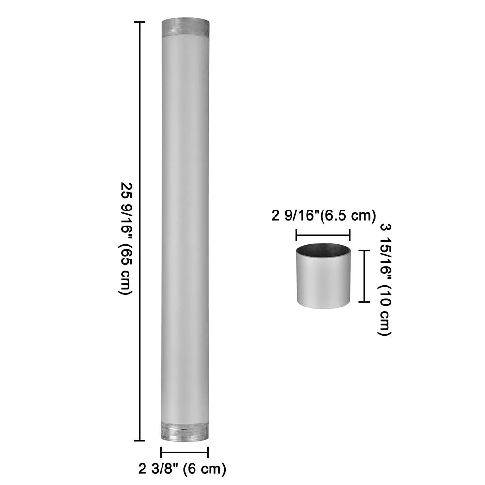 TheLAShop Shade Sail Post Pole Kit (Base Plate, D-Ring & Clamp)