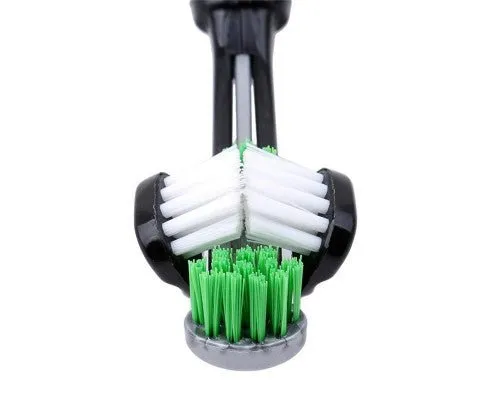 Three-Head Multi-Angle Dog Cat Toothbrush - White