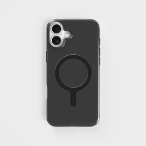 Tinted-Obsidian Black Clear Phone Case with Black MagSafe & FREE Cable | CLRPRTCT™