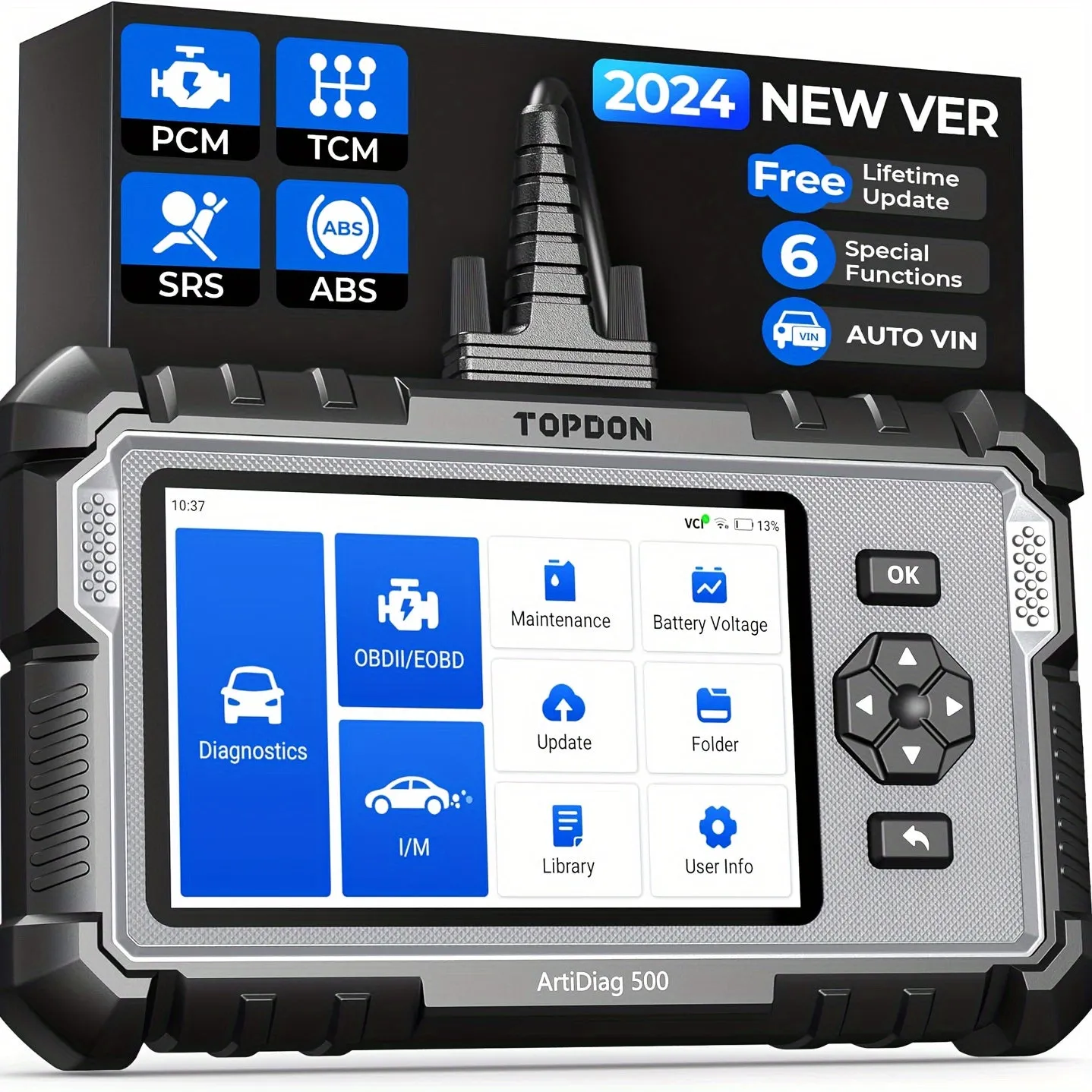 TOPDON AD500 Diagnostic Scan Tool with Reset Functions & AutoVIN, Lifetime Updates