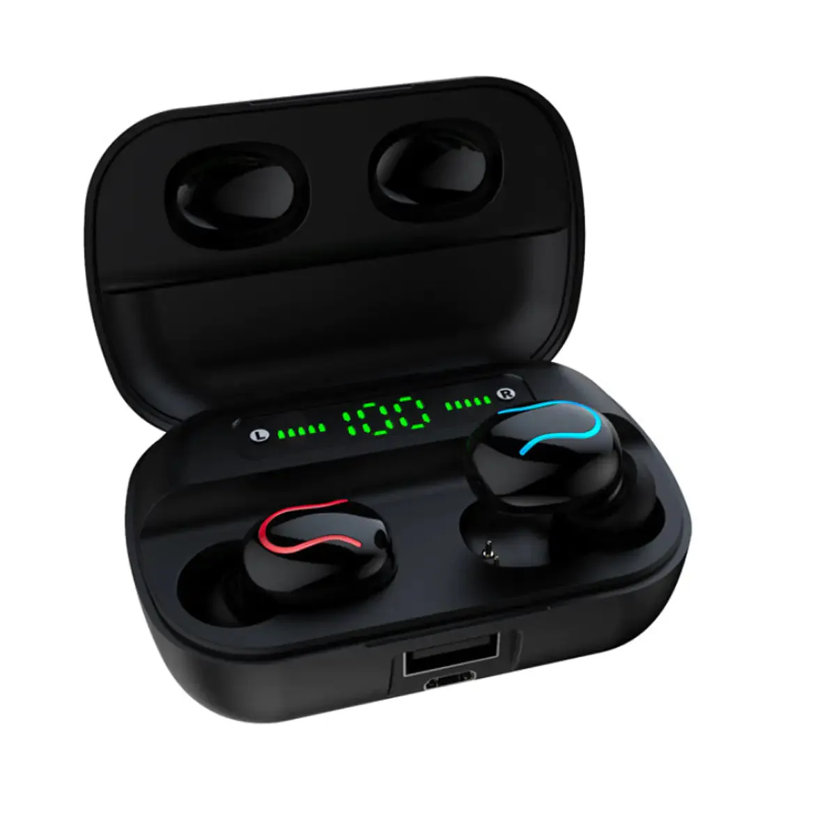 True Twin Ear pods With Portable Power bank & Charger