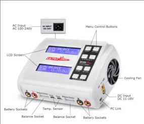 Ultra Power AC/DC Duo Dual Port 200W Charger, Multi Chem, UPTUP200DUO