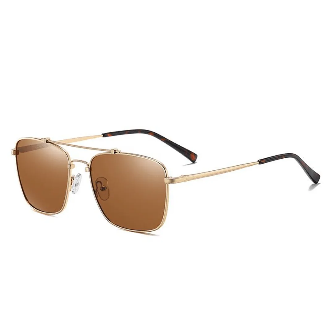 Unisex Metal Browline Polarized Sunglasses Void