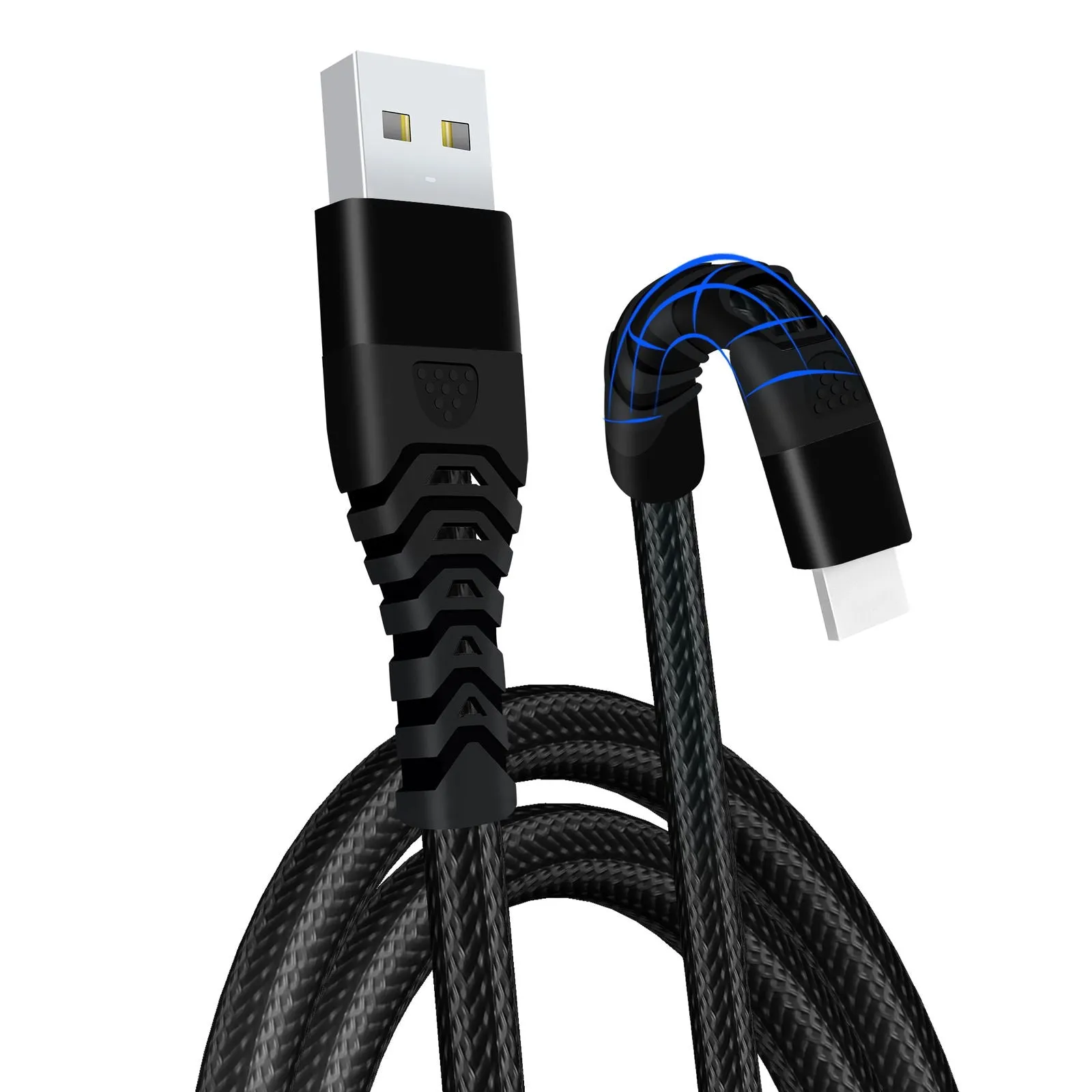 USB iPhone Charger Cable 2M Pack of 3 Braided Lightning Charging Cable Heavy Duty Quick Charger