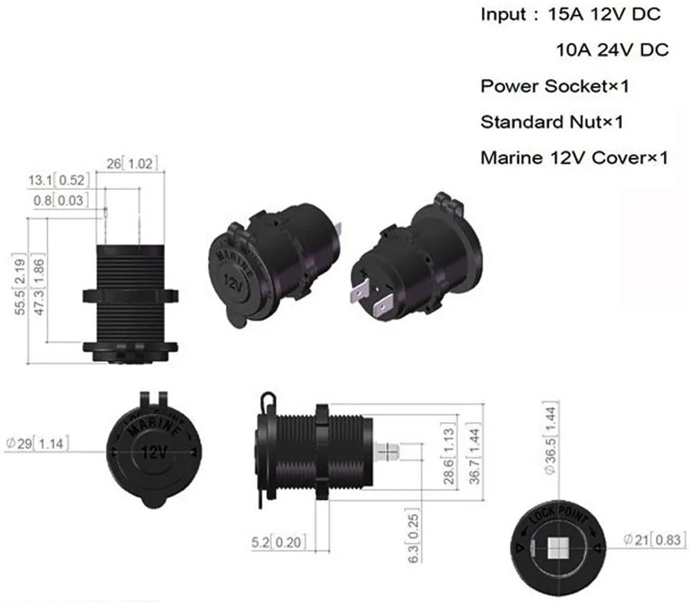 Usb Socket 12V/24V