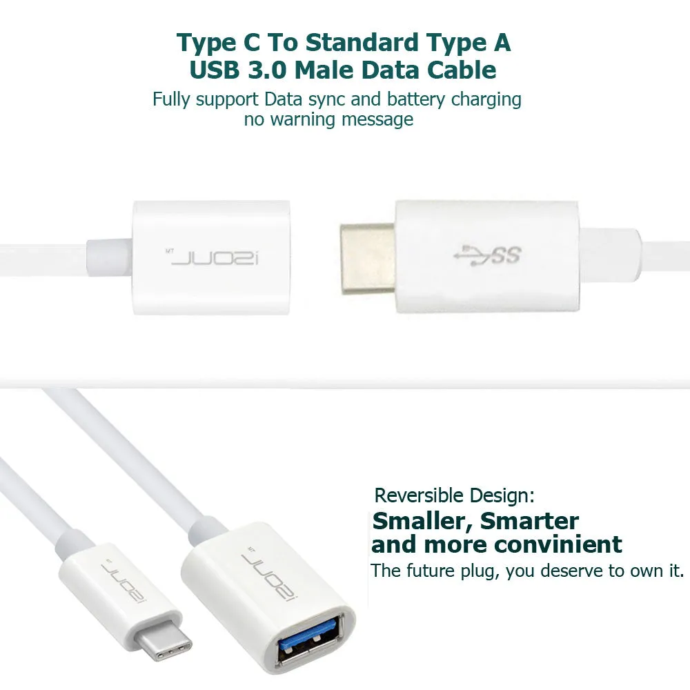 USB Type-C 3.1 Male To 3.0 Female Adapter O.T.G Data Sync Charge Cable