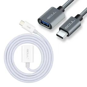 USB Type-C 3.1 Male To 3.0 Female Adapter O.T.G Data Sync Charge Cable