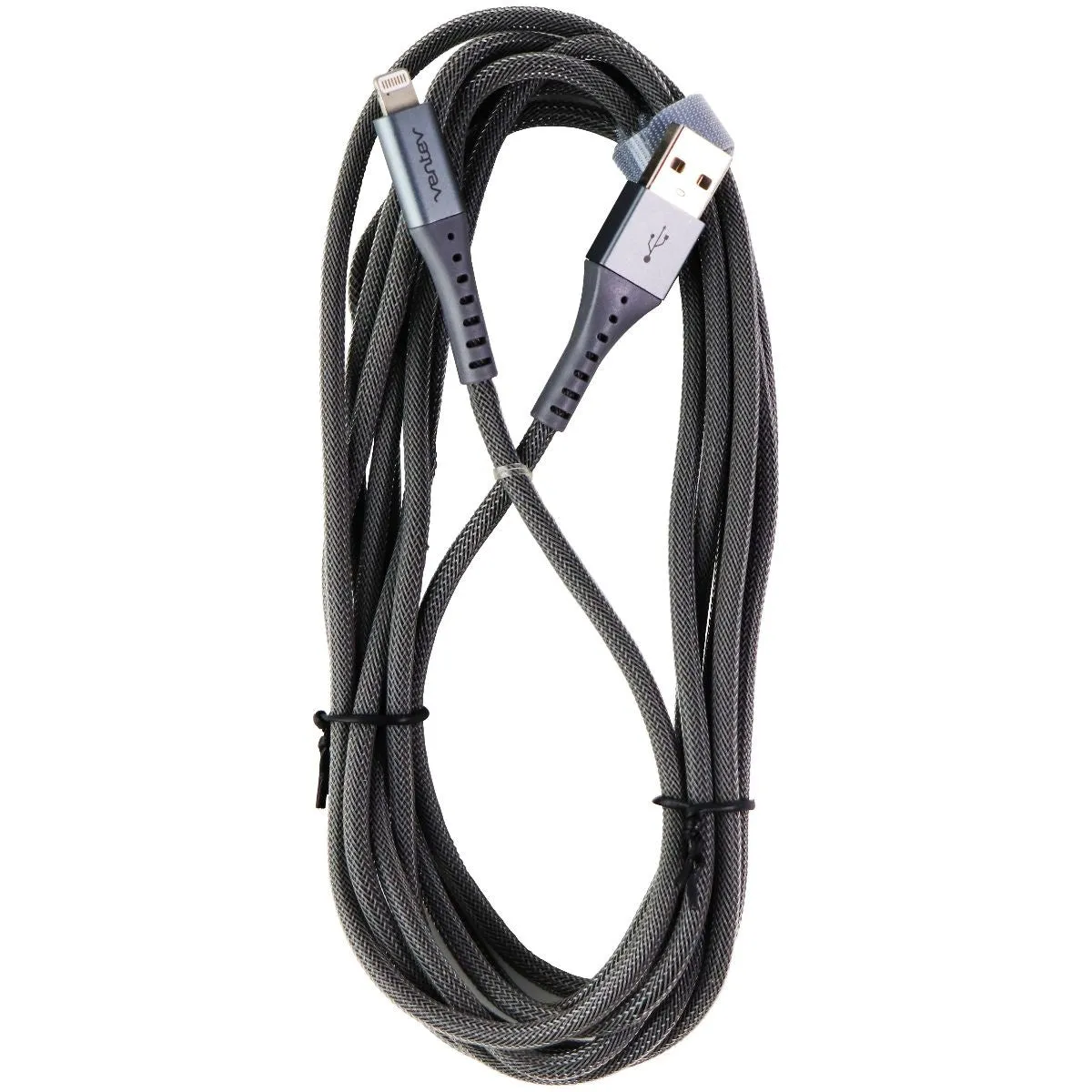 Ventev (10-Ft) ChargeSync USB-A to 8-Pin Lightning Alloy Cable - Steel Gray