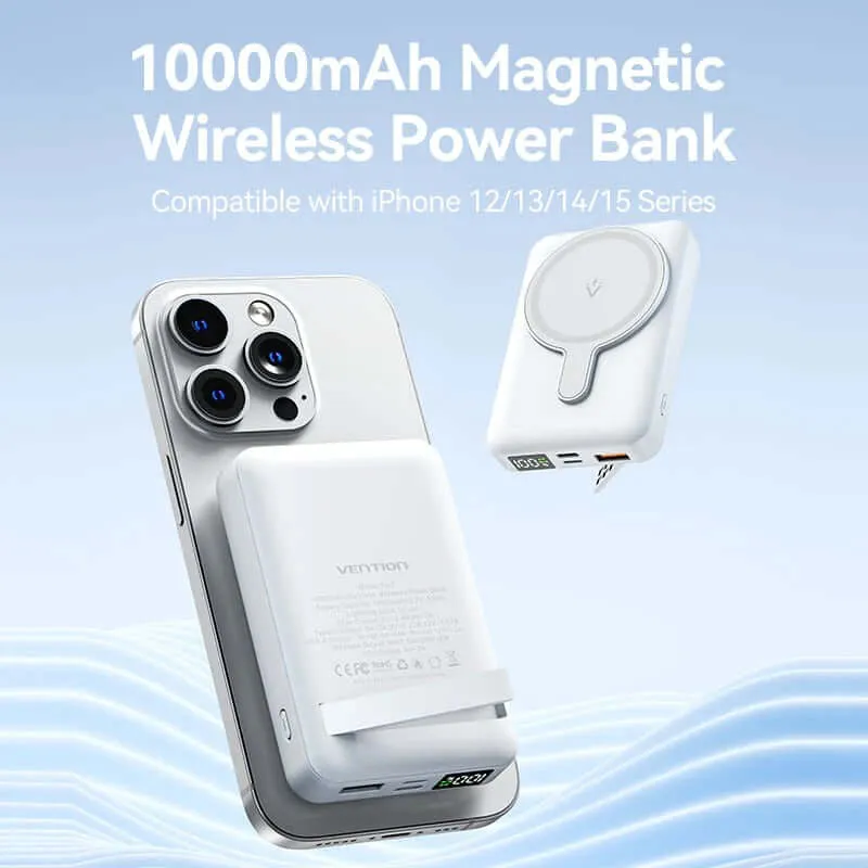 Vention 10000mAh Magnetic Wireless Power Bank 22.5W