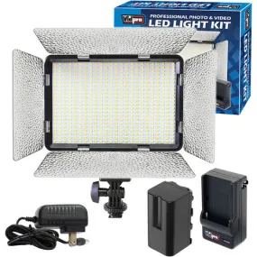 Vidpro LED530 On-Camera 528 LED Varicolor Photo & Video Light Kit