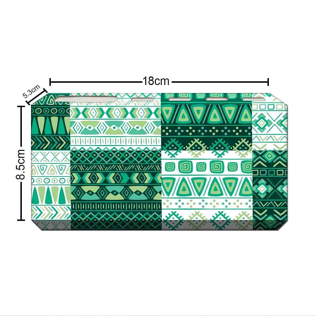 Wall Mounted Aztec Pattern Green Toothbrush Holder for Bathroom