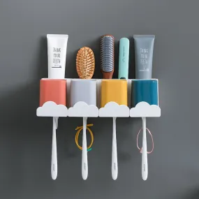 Wall Mounted Non Punch Toothbrush Holder