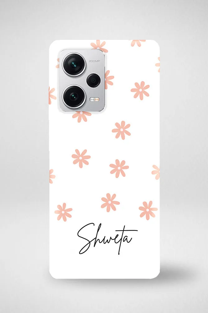 White Floral Customized Hard Mobile Case - iPhone, Samsung, OnePlus & Xiaomi