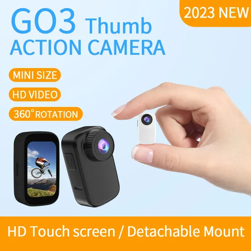 WIFI 4K HD Thumb Action Camera with Magnetic Back Clip Anti-shake Pocket Camera HD Sports Camera