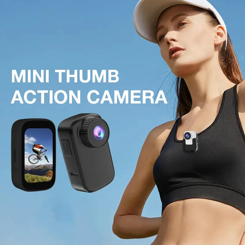 WIFI 4K HD Thumb Action Camera with Magnetic Back Clip Anti-shake Pocket Camera HD Sports Camera