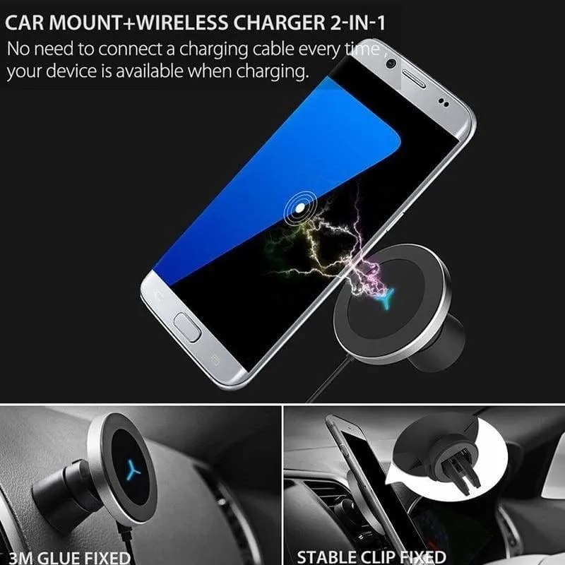 Wireless Car Charger Mount for Samsung iPhone