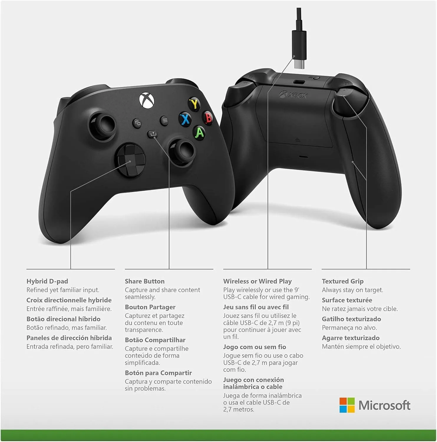 Xbox Wireless Controller with USB-C Cable - Xbox Series X/S