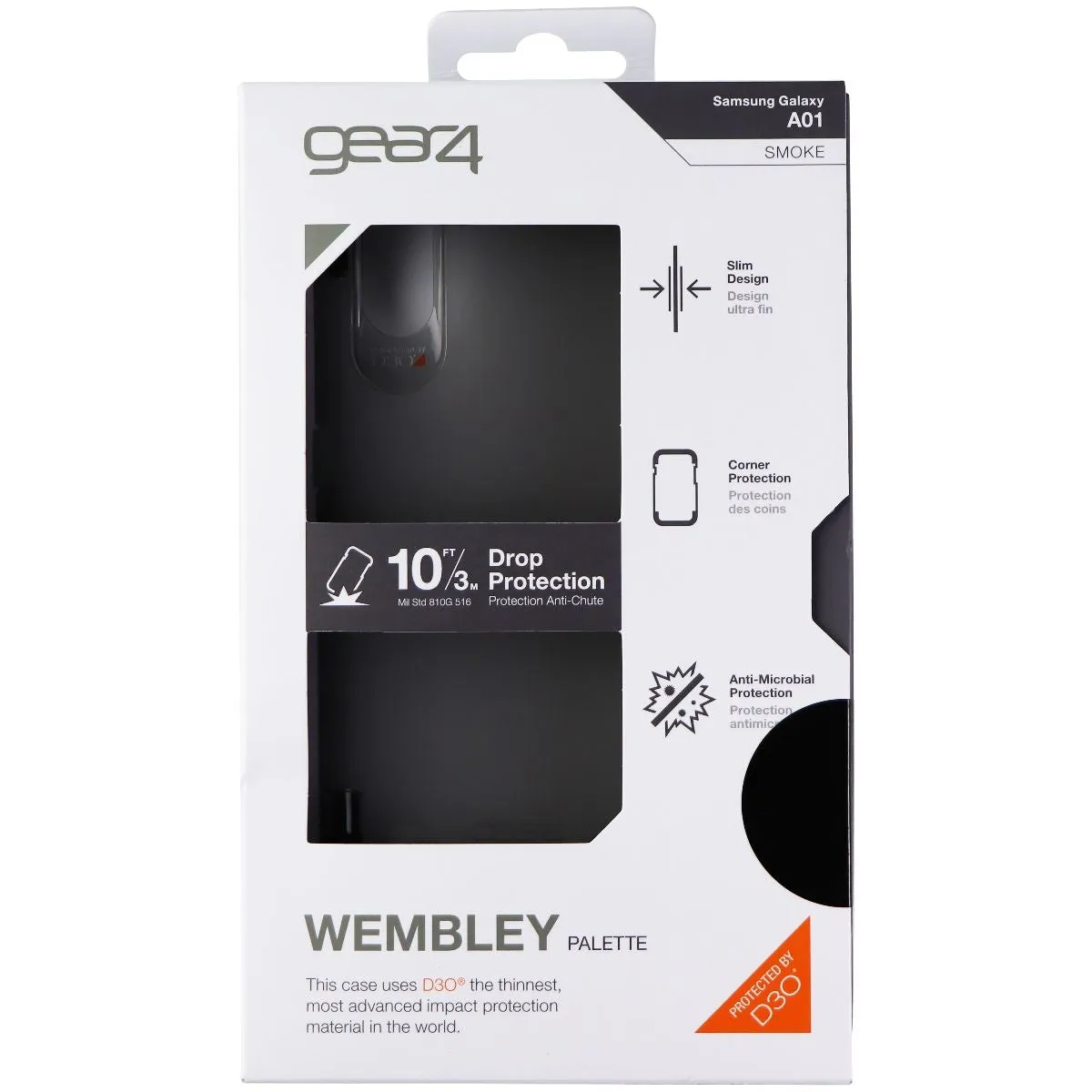 ZAGG Wembley Palette Series Gel Case for Samsung Galaxy A01 - Smoke Black